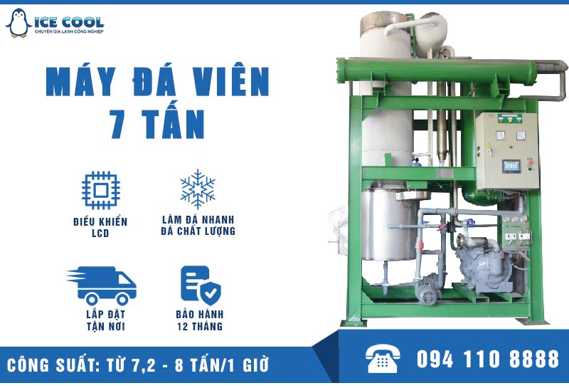 Máy làm đá viên tinh khiết 7 tấn