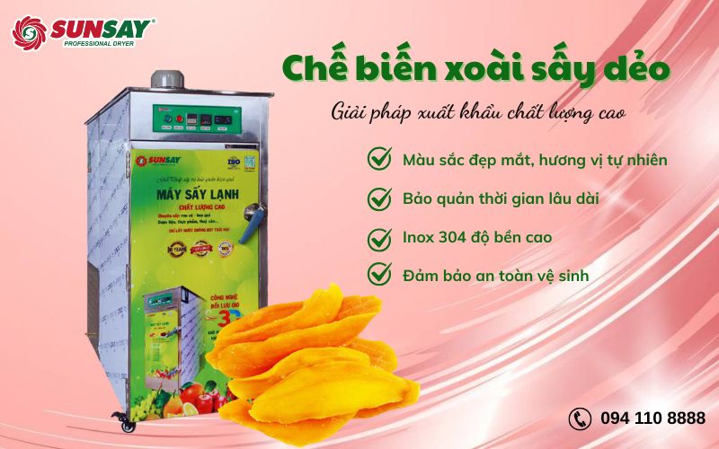 Chế biến xoài sấy dẻo
