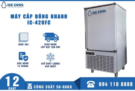 Máy cấp đông nhanh 12 khay