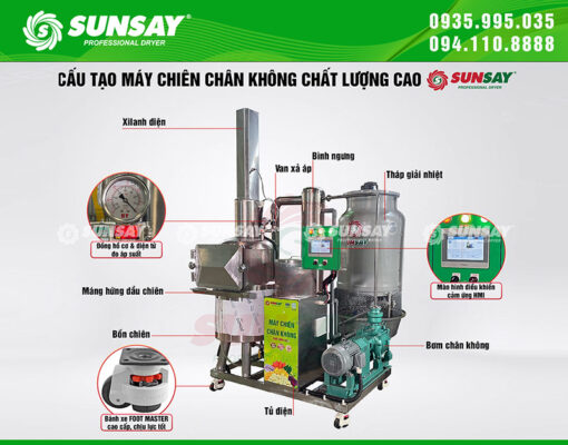 Máy chiên chân không công suất 10 kg