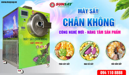 Máy sấy chân không sấy được đa dạng thực phẩm nông sản và thủy hải sản