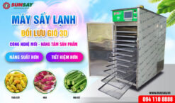 Máy sấy lạnh đối lưu 12 khay sấy đa dạng các loại thực phẩm, trái cây