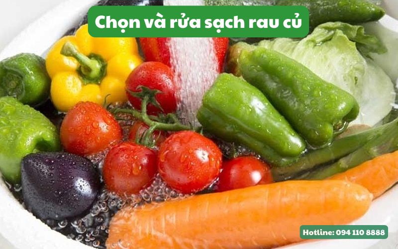 Chọn và làm sạch rau củ sấy lạnh