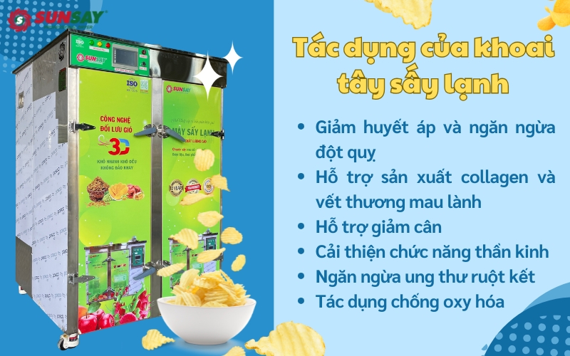 Những công dụng tuyệt vời của khoai tây sấy lạnh