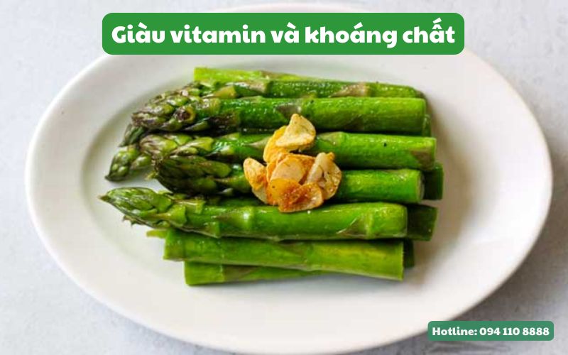 Măng tây rất giàu vitamin và khoáng chất