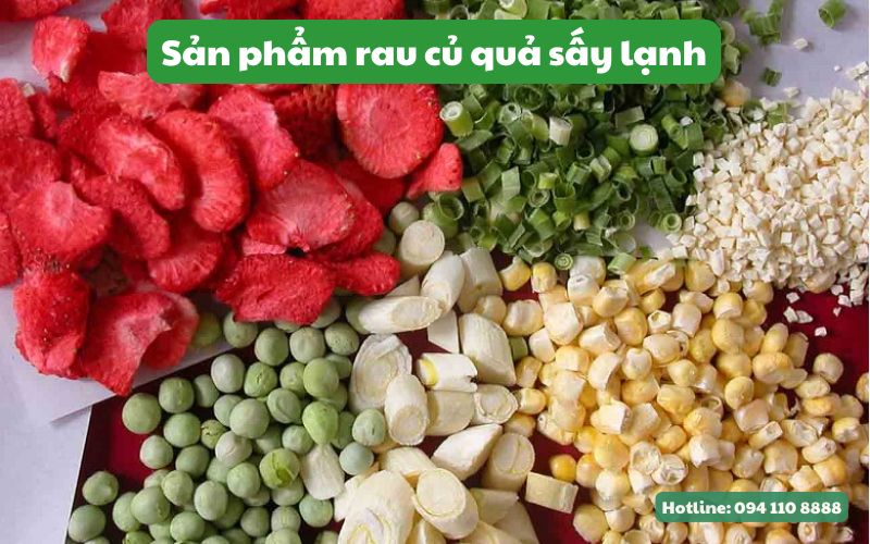 Sản phẩm từ máy sấy lạnh rau củ quả cho gia đình