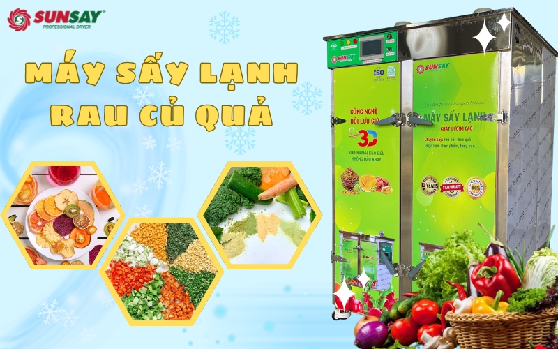 Những lợi ích từ máy sấy lạnh rau củ quả SUNSAY