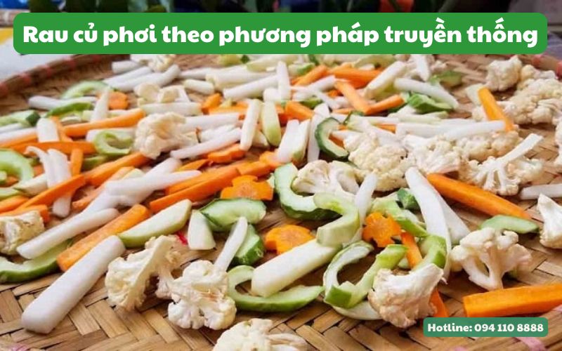 Hạn chế của phương pháp phơi khô rau củ quả thủ công