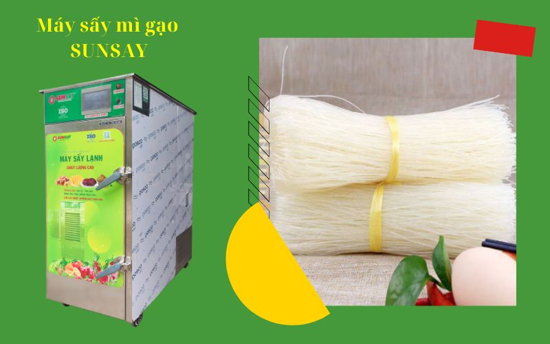 Tự động kéo dài thời gian bảo quản với máy sấy mì gạo SUNSAY